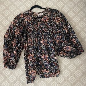 Mille tie neck blouse size M